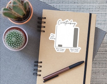 Overthinking Thoughts Feels Like Therapy Sticker|Mental Health Sticker|Waterproof Sticker|Laptop Sticker|Water Bottle Sticker| Therapy Gift