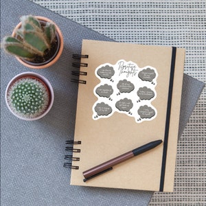 Positive Thoughts Affirmations Therapy Sticker|Mental Health Sticker|Waterproof Sticker|Laptop Sticker|Water Bottle Sticker| Therapy Gift