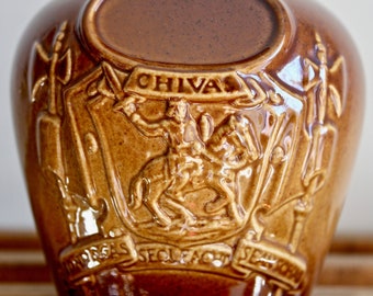 1970’s Royal Doulton Chivas Bottle / Decanter  ~ Honey Brown Glaze ~ Ceramic ~ 1970's ~ Collectible