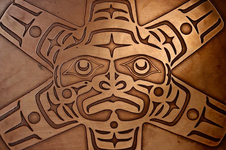 H. Alfred Copper Dish Native Art Made in Canada Hammered Etsy