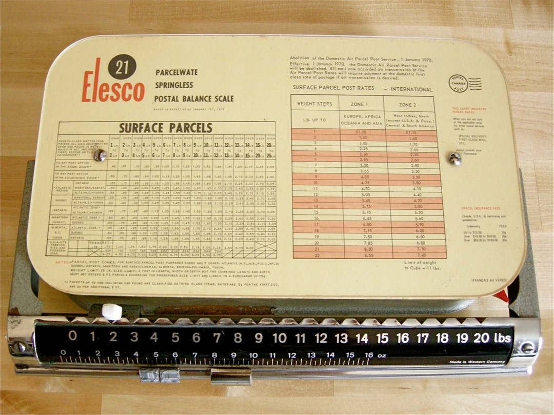 1970 Commercial Canada Post Office Scale by Elesco Etsy Sweden