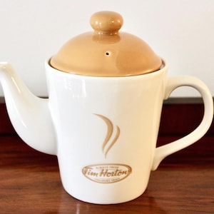 Cafetera/tetera de Tim Hortons de los años 90 ~ Publicidad vintage