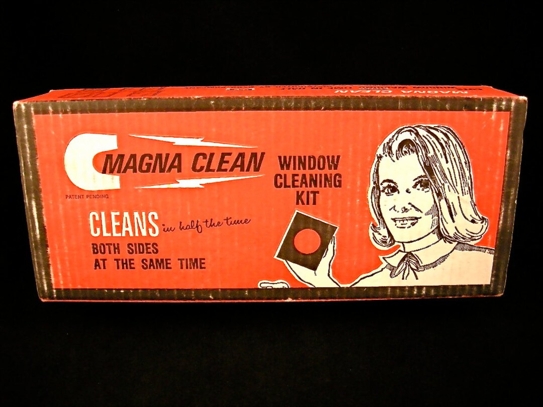 1960's Window Cleaning Kit Magna Clean Advertising Housekeeping Etsy Ireland