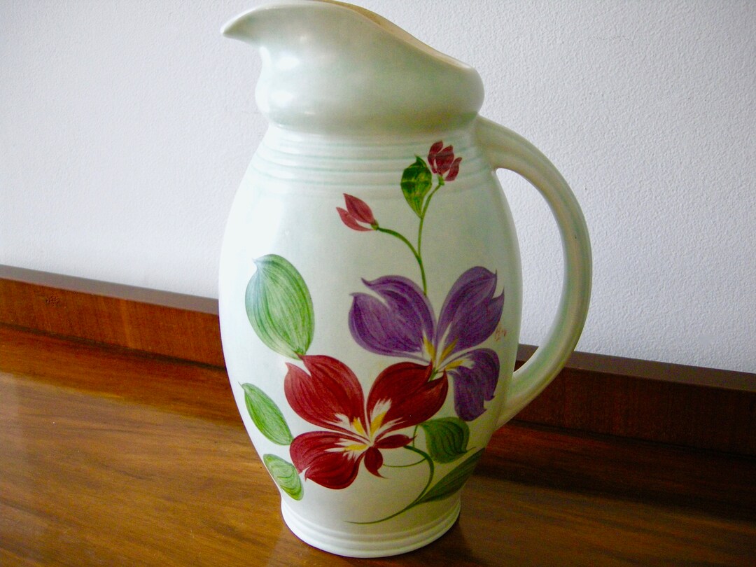 1930's Radford Pottery Jug / Pitcher Hand Painted Made in England Etsy
