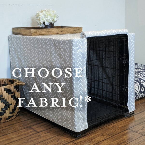 Custom Bordered Crate Cover **YOU CHOOSE FABRIC**