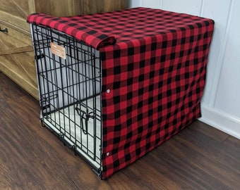 24x18x19 Crate Cover Red Buffalo Flannel
