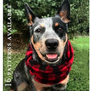Flannel Infinity Dog Scarf