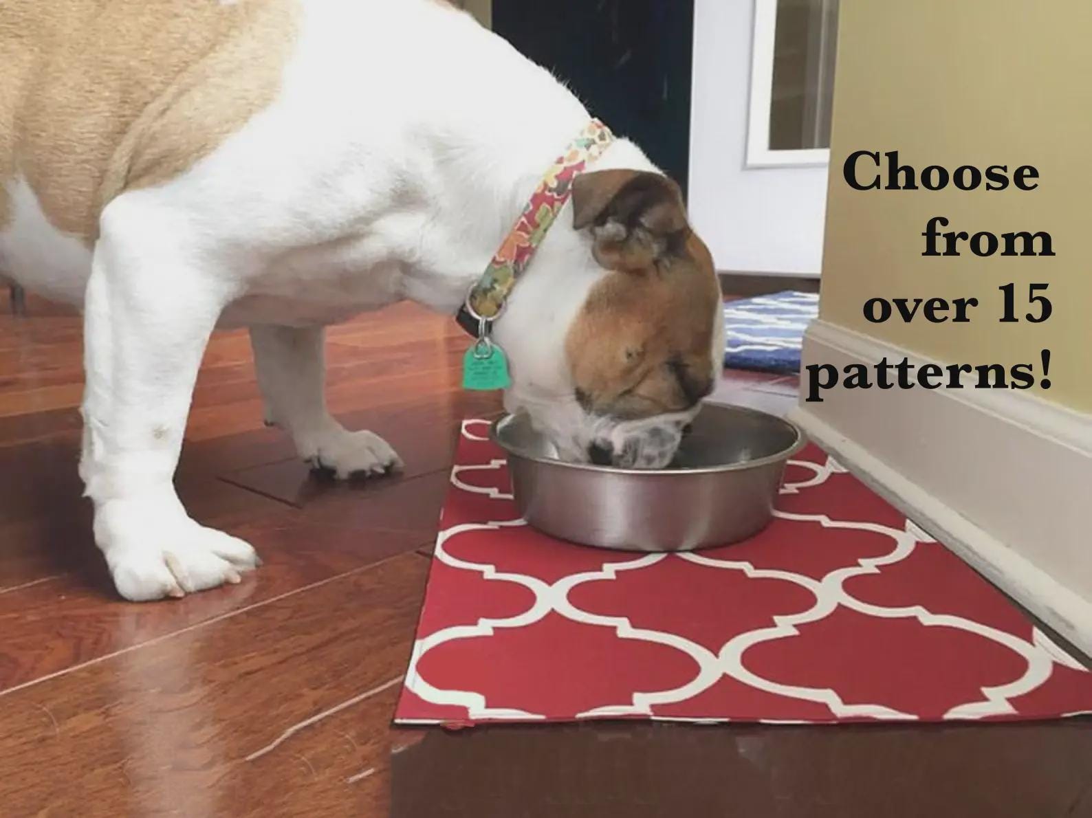 Custom-Sized Water-Resistant Pet Food Placemat background