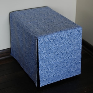 18x12x14” crate cover blue damask