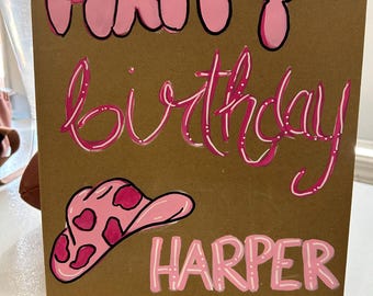 Hand Painted Paper Gift Bag