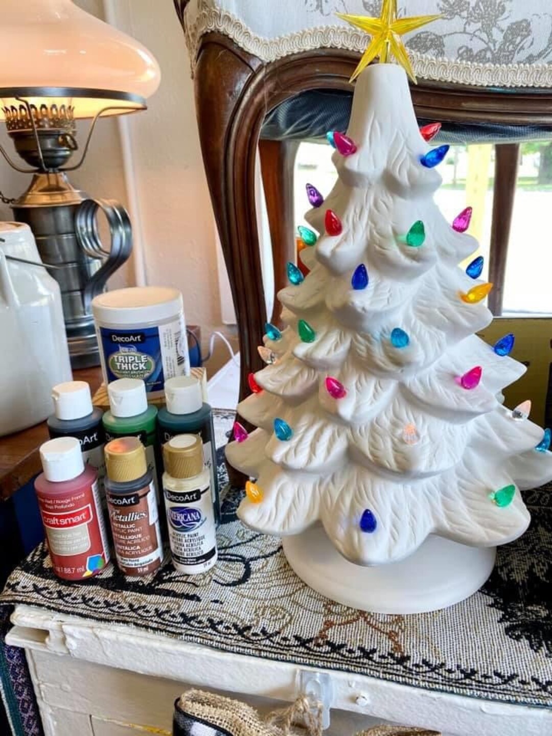 Ceramic Christmas Tree Vintage DIY Paint Party Etsy