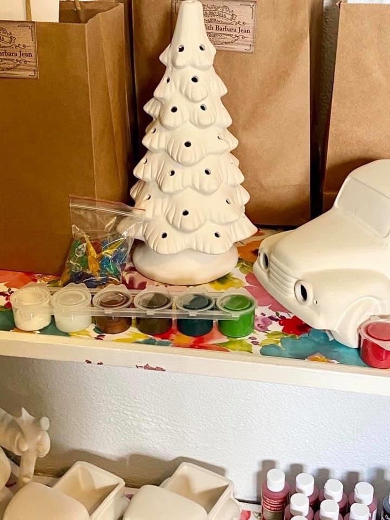 KIT Ceramic Christmas Tree Paint kit Etsy