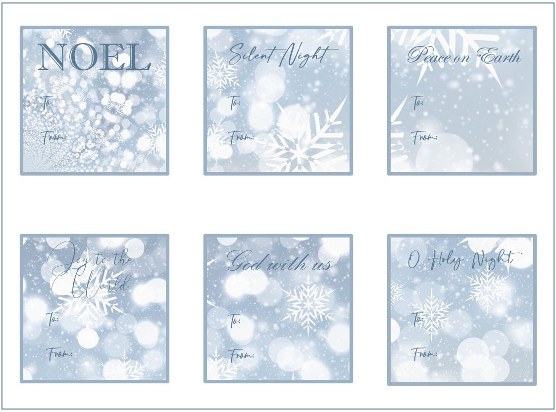 Printable Christmas Gift Tags Gift Tags Gift Wrap Tags Christian Gift ...