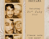 Photostrip, bookmark wedding save the date