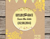 Festival bunting design Save the Date Magnet