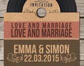 Vinyl Retro Vintage CD Wedding Invitation