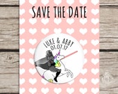 Unicorn Star Wars Save the Date Magnet