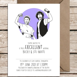 80's Wedding Invitations Personalised Wedding Invites - Etsy