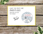 Bunny Wedding Save the Date Magnets, Rabbit Bride & Groom Magnets, Save the Date Cards, Personalised Stationery With Envelopes, Cute
