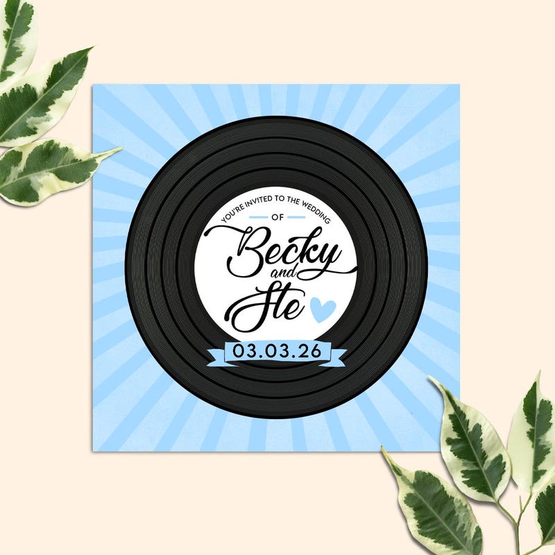 Vinyl Record Invitations - Etsy