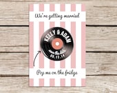 Vinyl Design Save the Date Magnet, Vinyl Record Magnet, Save the Date Cards, Personalised Wedding Stationery, Luxury, Fun Announcements