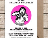 The Goonies Inspired Wedding Invitations, Chunk, Do The Truffle Shuffle, 80's Film / Movie Themed Wedding, Bespoke Wedding Invitations, Fun