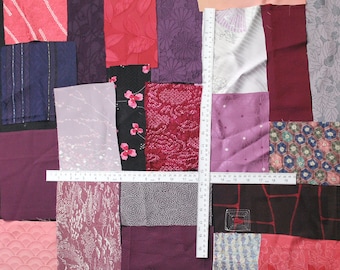 SALE 20/% off 4pc Destash Vintage KIMONO Fabric Small Scrap