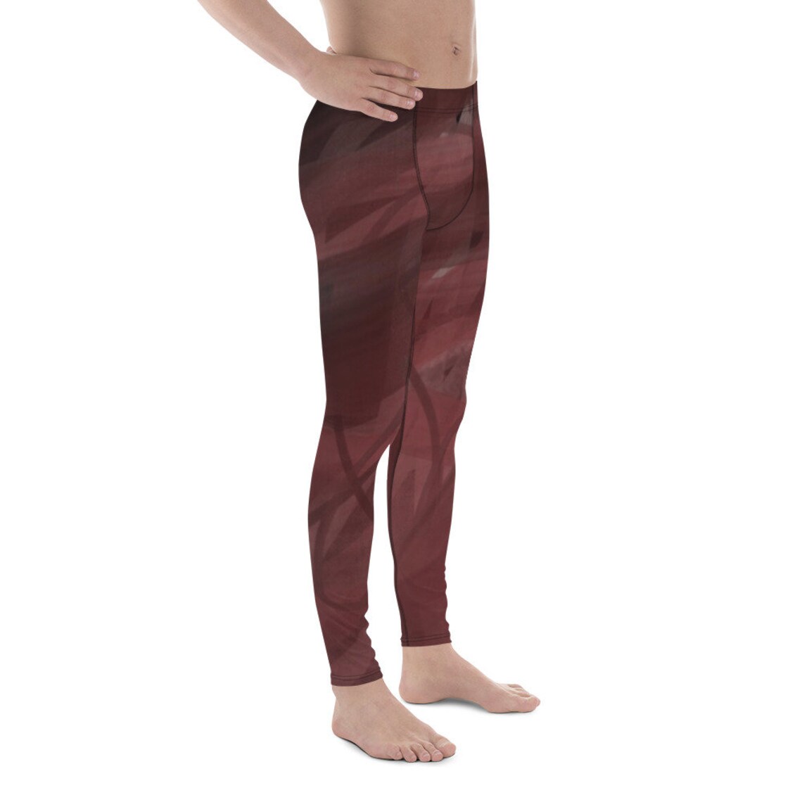 Artful active & leisure wear men's leggings 'red red | Etsy
