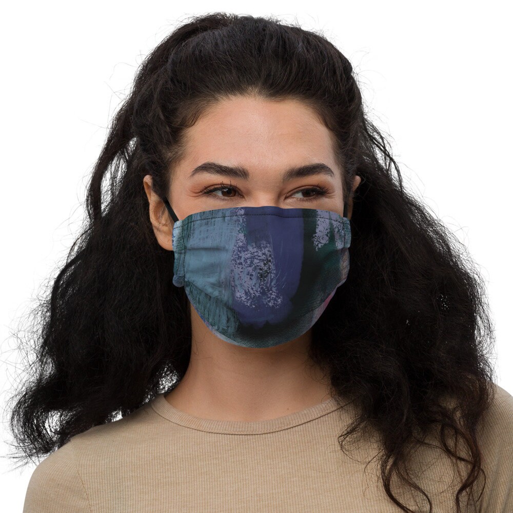 Premium original abstract art face mask with nose wire Etsy