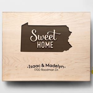 Personalized Cutting Board, Custom State Cutting Board, Cutting Board, Personalized Wedding Gift, Housewarming Gift, Home Cutting Board