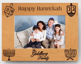 Personalized Engraved Happy Hanukkah Picture Frame
