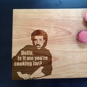 Hello, Is it me you're cooking for Engraved wood cutting board, housewarming, funny cooking gift idea image 1