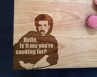 Hello, Is it me you're cooking for? Engraved wood cutting board, housewarming, funny cooking gift idea