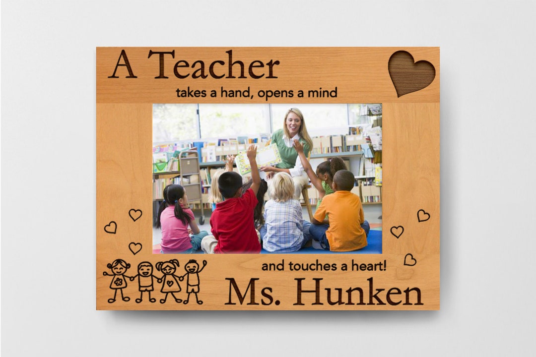 Personalized Teacher Picture Frame Engraved Appreciation Etsy