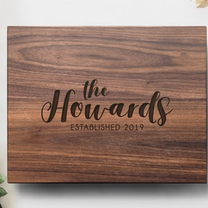 Personalized Cutting Board Engraved Cutting Board, Custom Cutting Board,  Wedding Gift, Housewarming Gift, Anniversary Gift, Engagement T2 