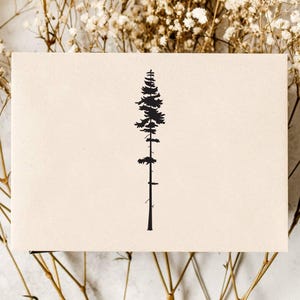 Pine tree self inking stamp 1.5x3&quot;