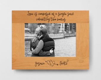 Valentine’s gift Personalized, Engraved Frame, Personalized Frame, Custom Picture Frame, Engagement Frame, Wedding Frame, Anniversary Frame