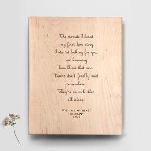 Personalized Poem Engraved on Wood Keepsake Gift