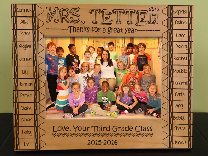 Personalized Teacher Frame Teacher Gift Frame Thank You Etsy