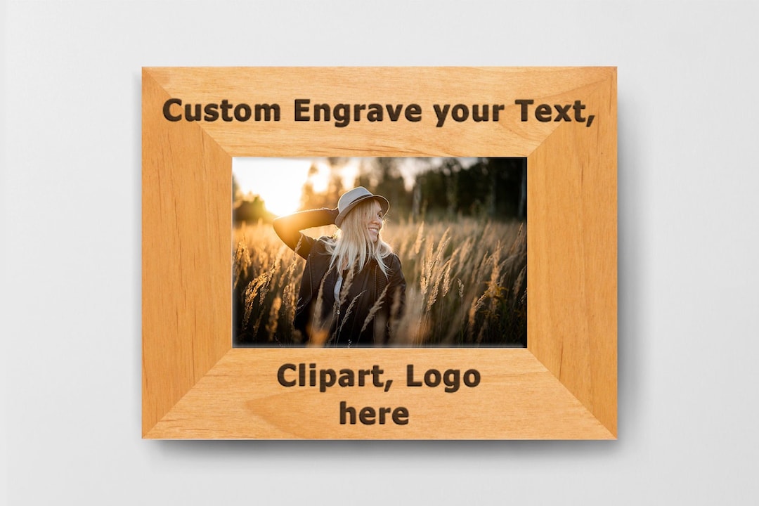 Create Custom Engraved Wood Picture Frame Personalized Wooden Photo