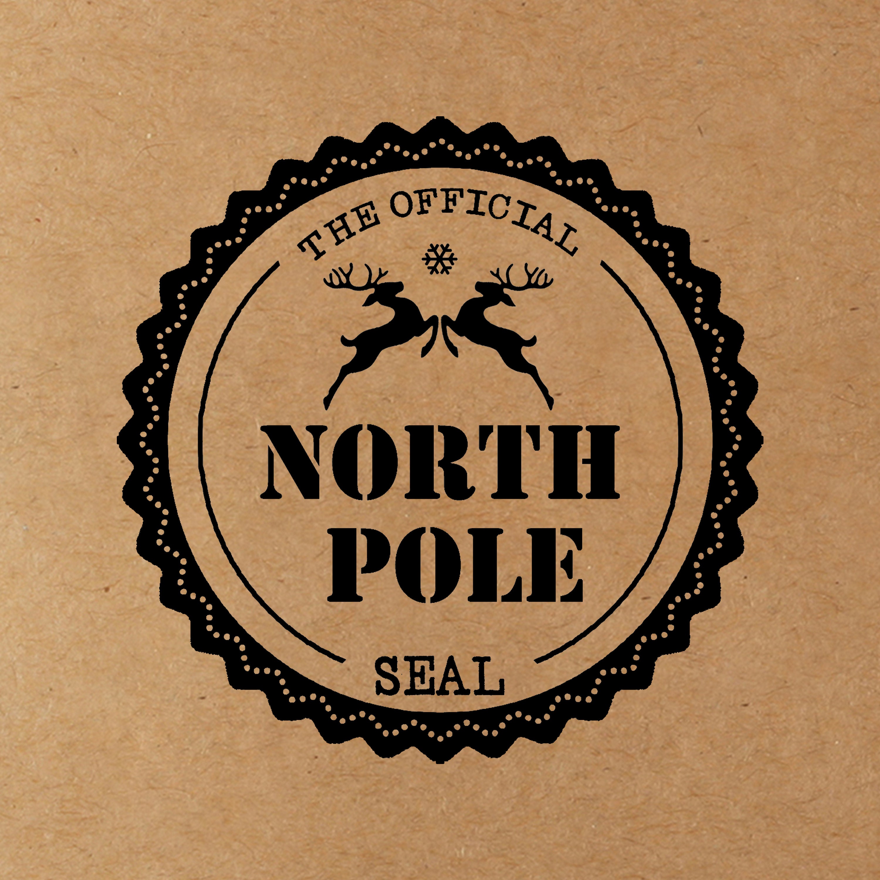 Wooden Official North Pole Rubber Stamp 2.5x2.5 - Etsy