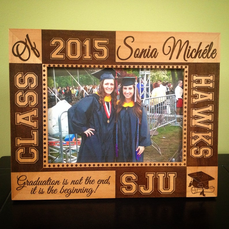 Personalized Graduation Picture Frame Engraved Custom High Etsy