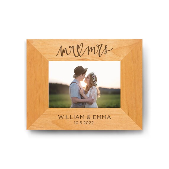 Personalized Mr and Mrs Picture Frame Wedding and Engagement Etsy