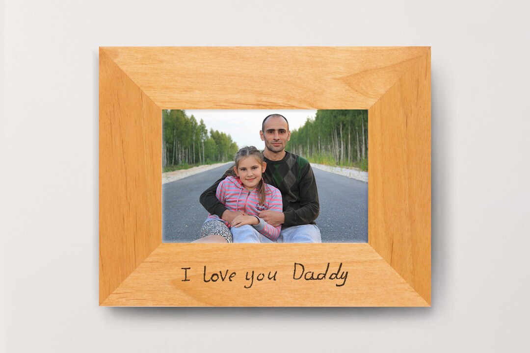 Personalized Dad Picture Frame Engraved Handwriting Gift From Etsy