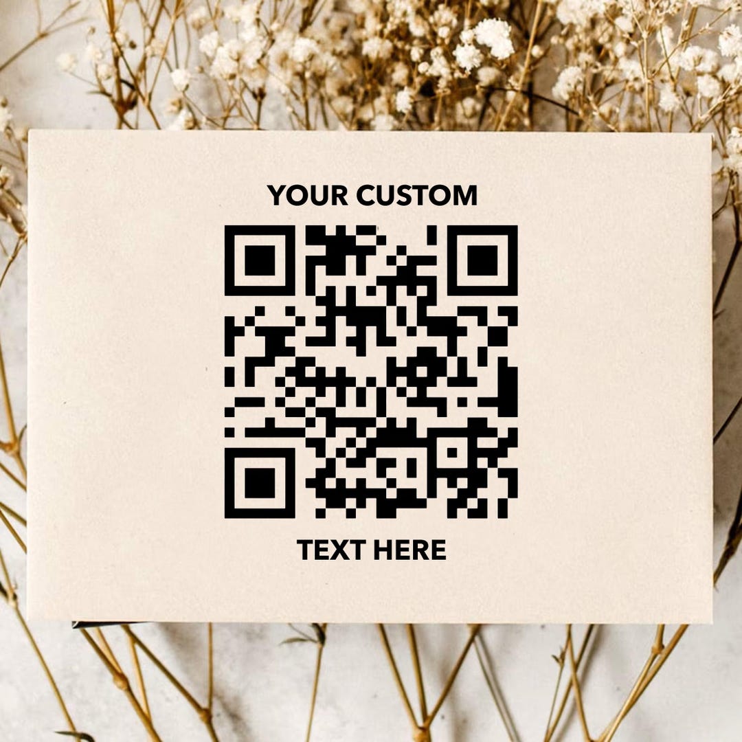 Custom QR Code Rubber Wooden Stamp 2.5x2.5" - Etsy
