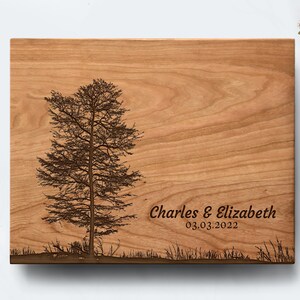 Engraved Wedding Gift, Personalized Cutting Board, Nature Themed Kitchen Decor