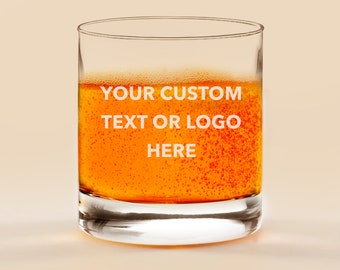 Custom Etched Whiskey Glass, Personalized Birthday Gift Idea