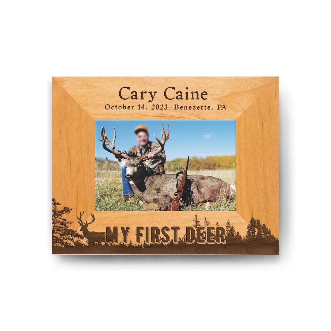 Personalized Deer Hunting Picture Frame Engraved 4x6 5x7 8x10 Etsy