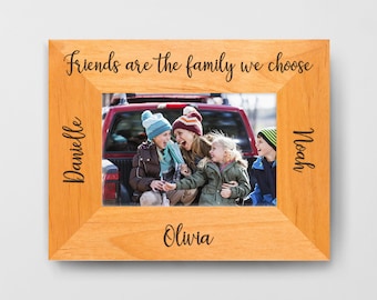 Personalized Family Wood Picture Frame Engraved, Gift Idea.