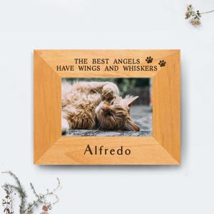 Personalized Cat Memorial Picture Frame Engraved Sympathy Gift 4x6/5x7/8x10
